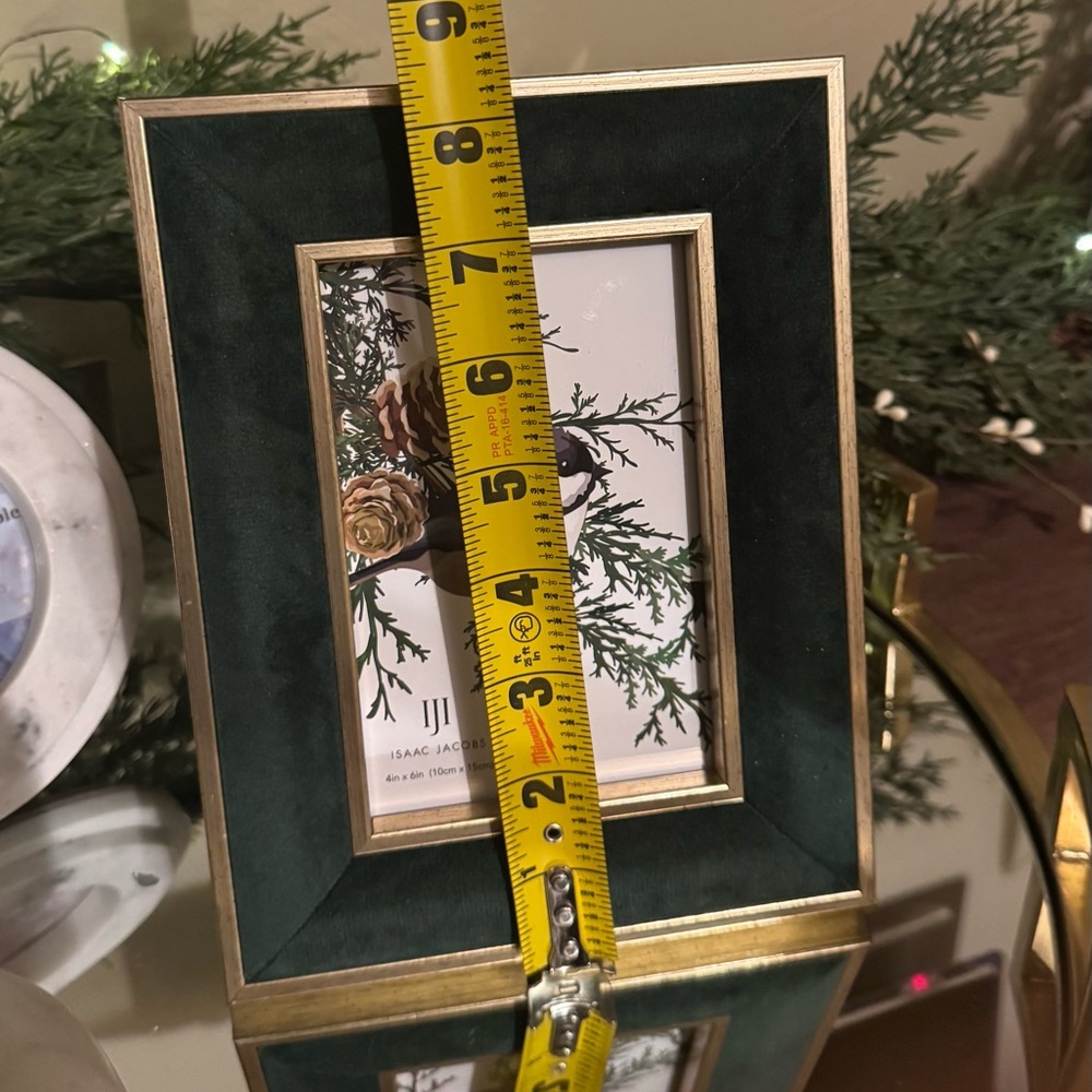 Eccolo Velvet Gold Picture Frame 4x6 – Luxe Forest Green – New - Picture 5 of 5